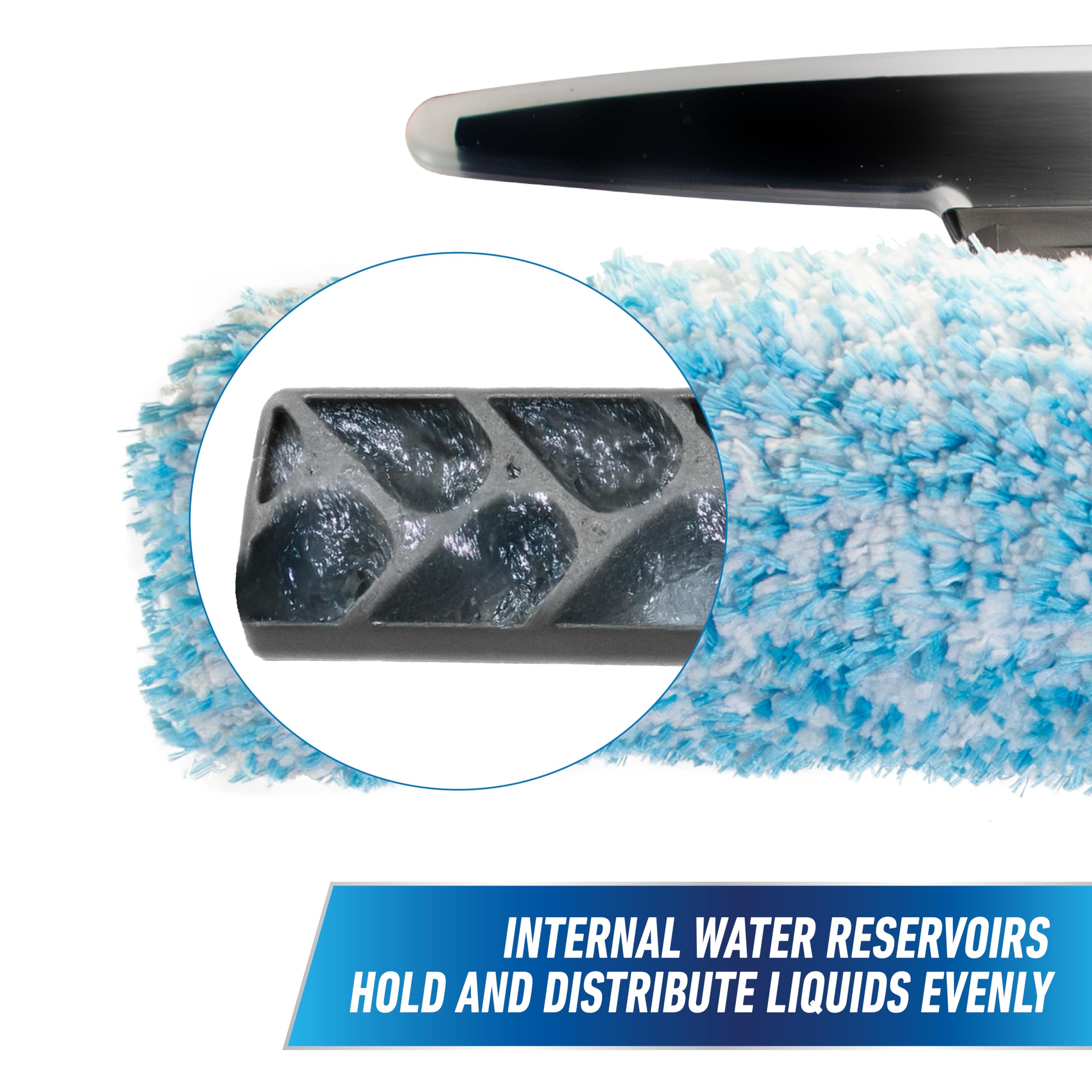 Unger 10" Curved Silicone Auto Squeegee with 3' Telescopic Pole, Flexible Blade for Window Curves, Windshield Cleaner Tool, Non-Scratch Microfiber Sleeve for Streak-Free Results, Machine Washable - Image 9