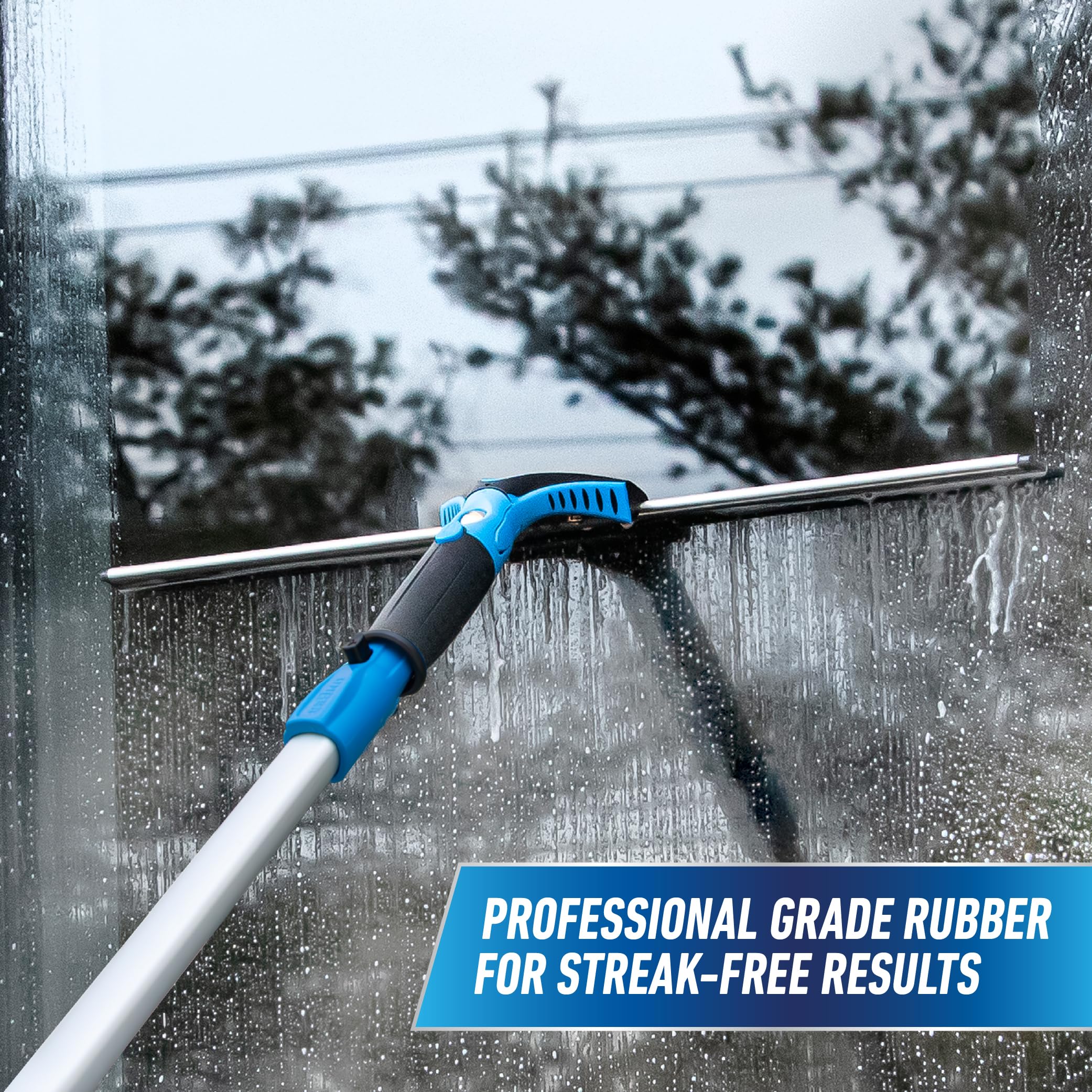 Unger 18-inch Professional Grip Swivel Squeegee – Professional Grade Window Squeegee for the Home, Large Squeegee for Glass Window Cleaning - Image 4