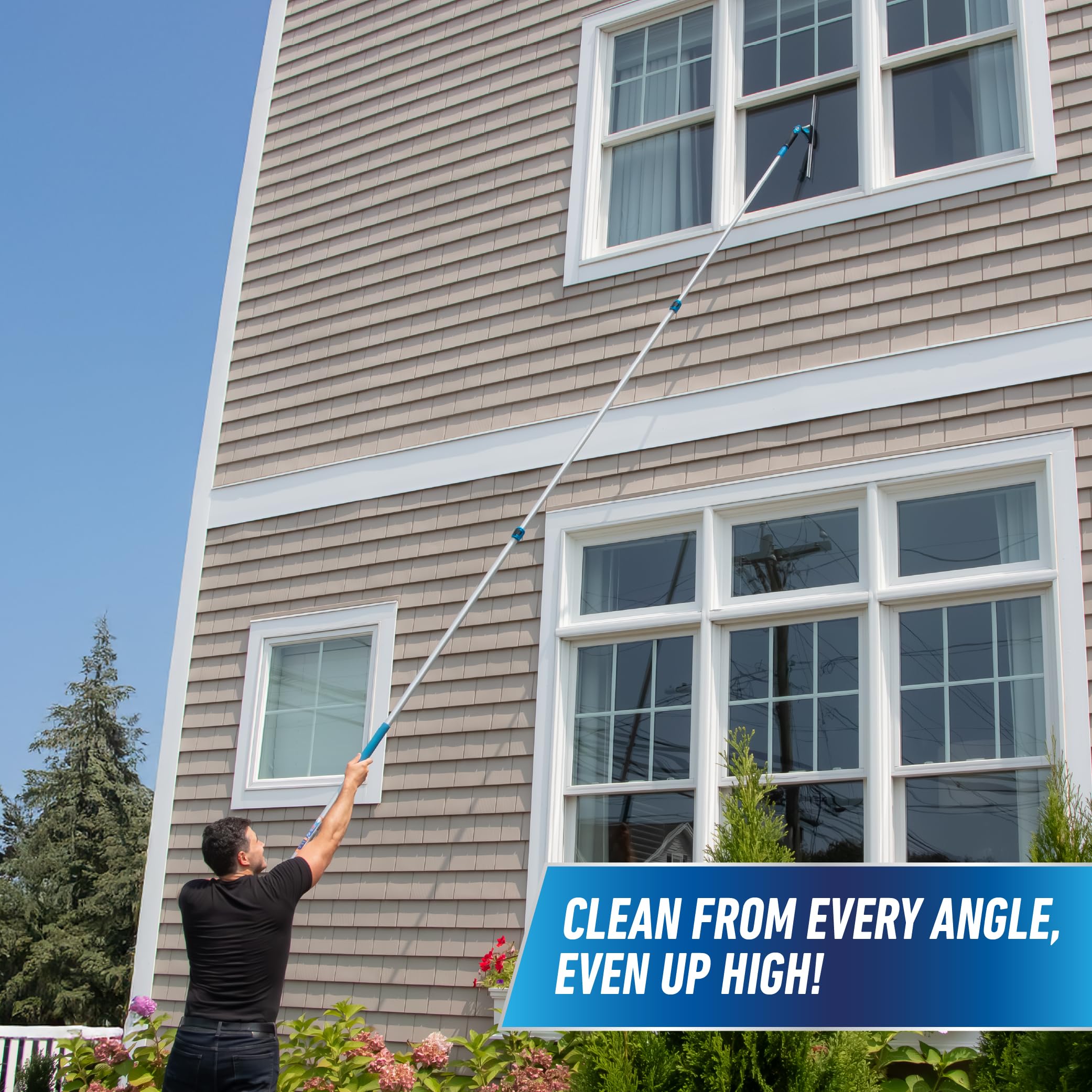 Unger 18-inch Professional Grip Swivel Squeegee – Professional Grade Window Squeegee for the Home, Large Squeegee for Glass Window Cleaning - Image 6