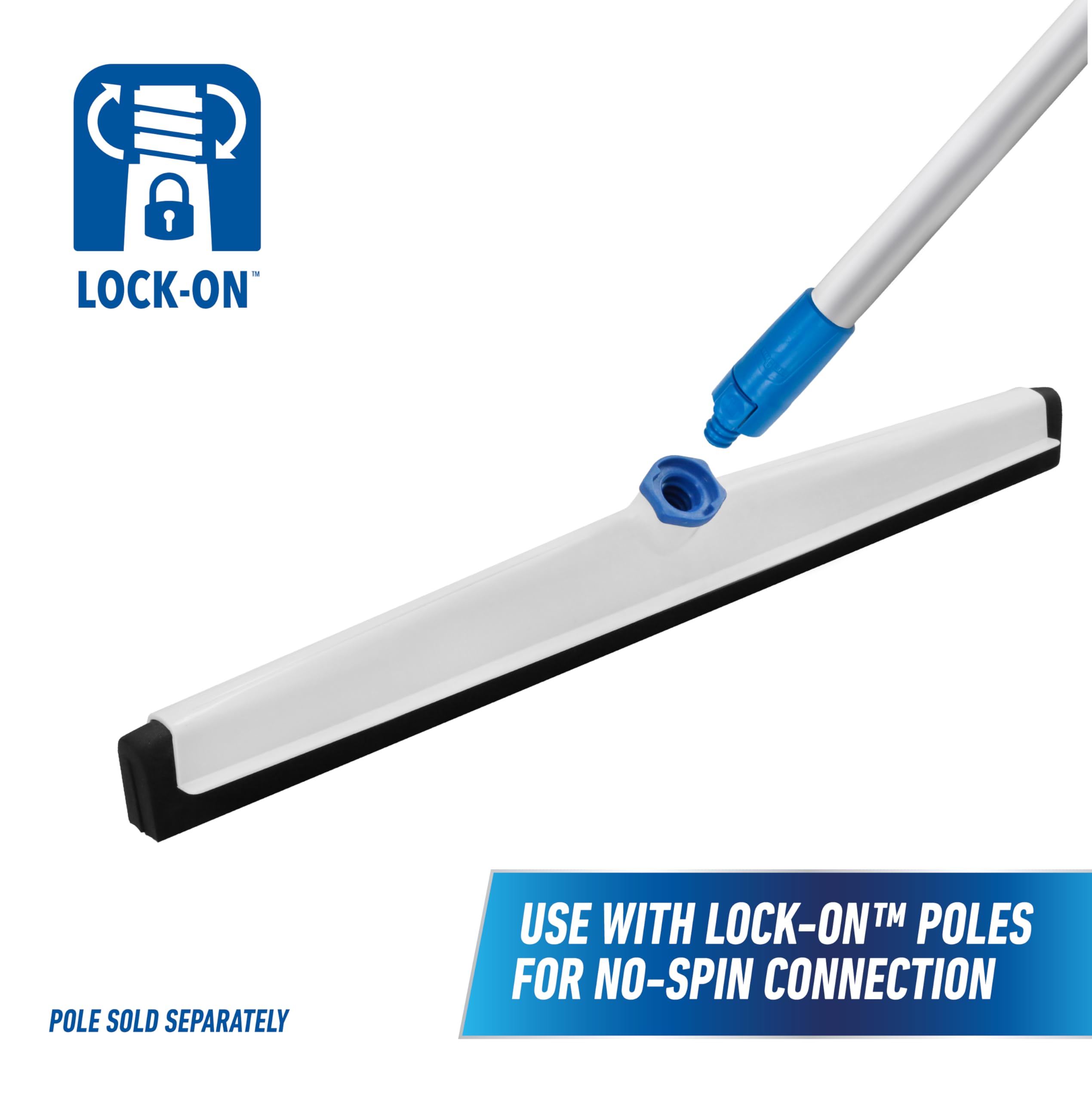 Unger - 961350 Professional AquaFlex Uneven Surface Floor Squeegee with Splash Guard, 22" - Image 8