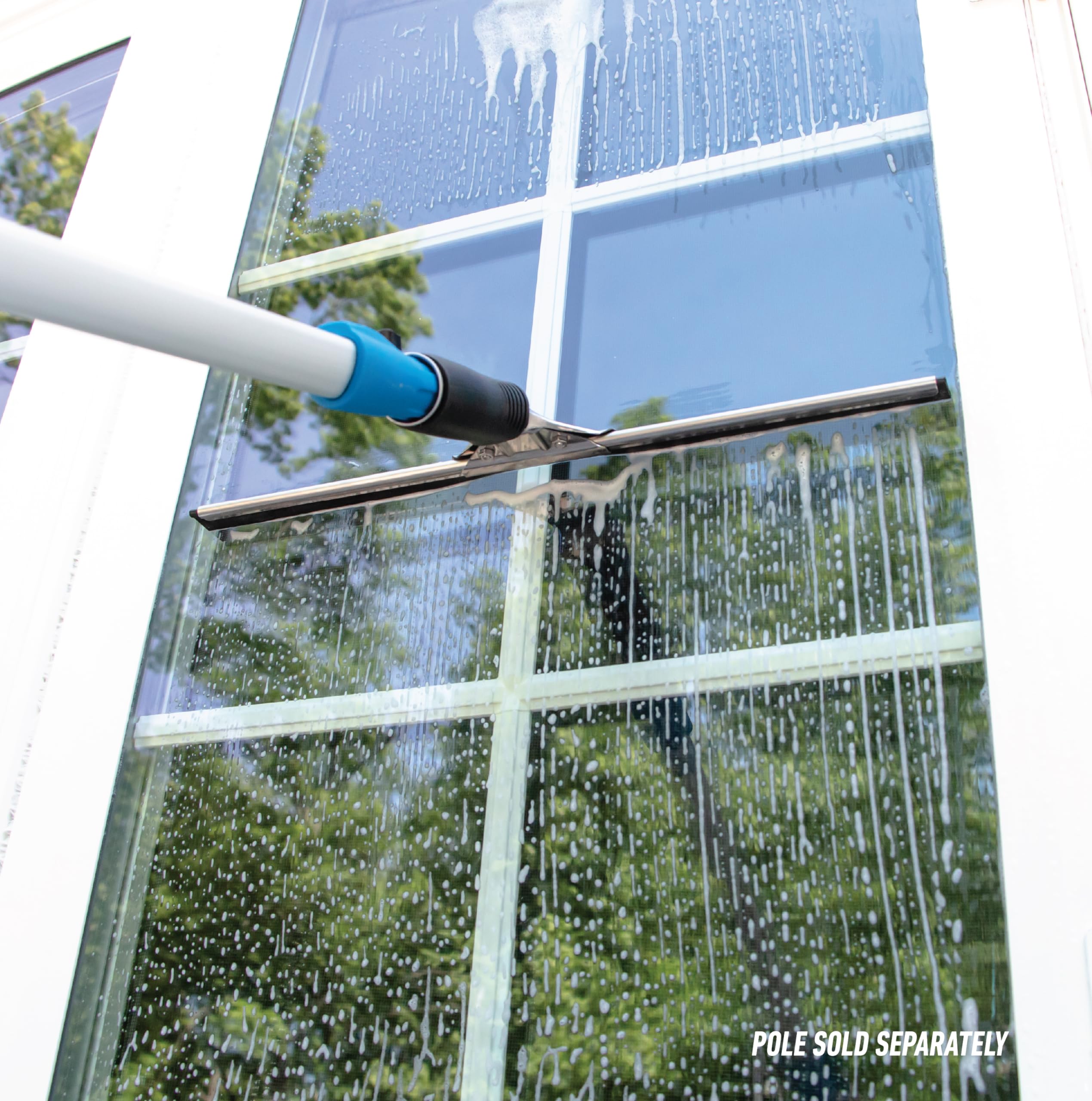 Unger Connect and Clean 16” Performance Window and Glass Cleaning Squeegee with Replacement Rubber, Cleaning Supplies, Heavy Duty Household Cleaner Tools with Streak-Free Results - Image 6