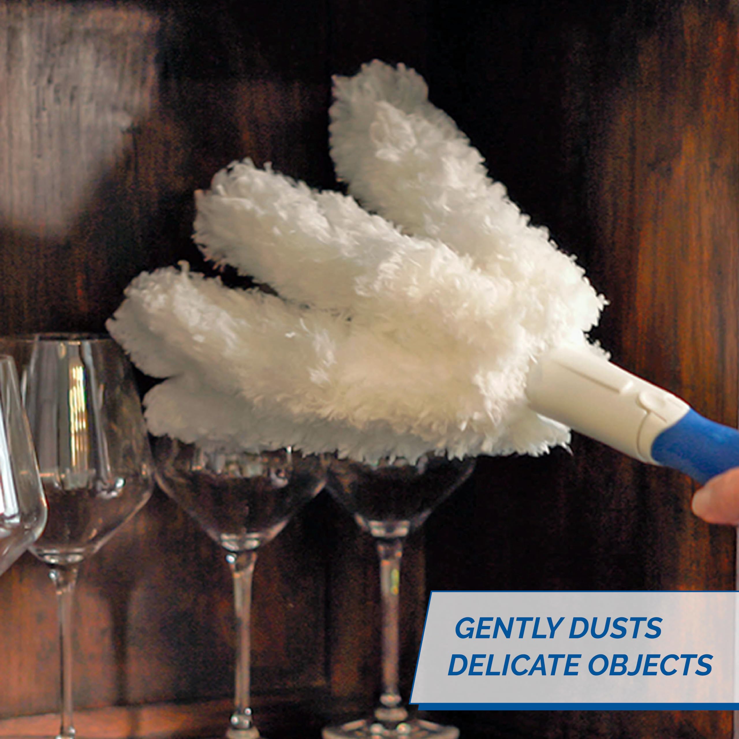 Unger Connect and Clean Microfiber Feather Duster for Household Cleaning and Dusting, Cleans Fragile Objects, Glassware, Vases, Picture Frames, Machine Washable, Compatible with Threaded Pole - Image 4