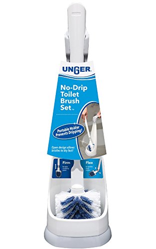 Unger No-Drip Toilet Brush Set, Flexible Neck Scrubber with Portable Carrying Caddy Holder, Discreet Bathroom Cleaning Supplies, Scrub Tough Stains with Non-Scratch Bristles - Image 10