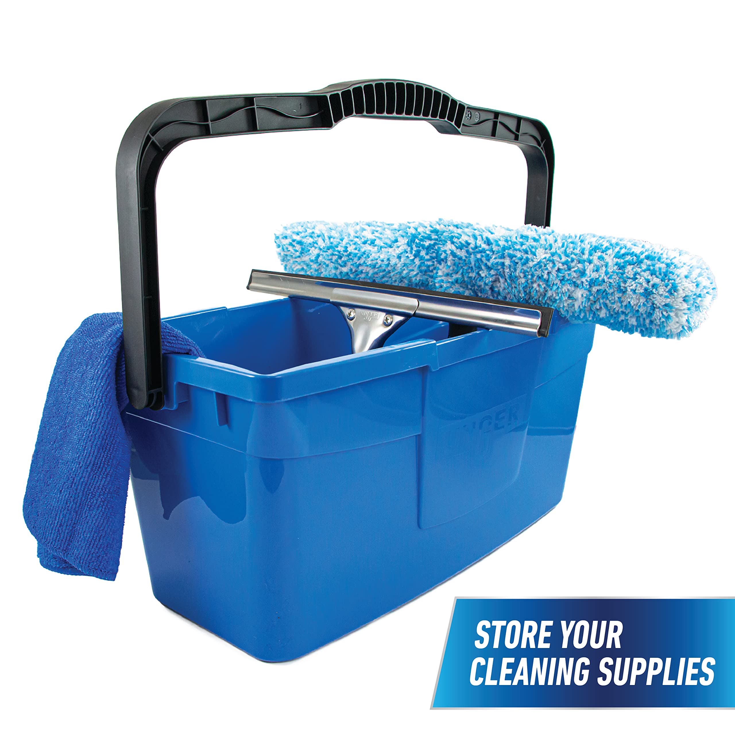 Unger Professional 3 Gallon Bucket – Compact Cleaning Bucket, Comfort-Grip Handle, 2 Pour Spouts, Portable Cleaning Supplies, Plastic Mop Bucket for Floor, Window & Household Cleaning - Image 3