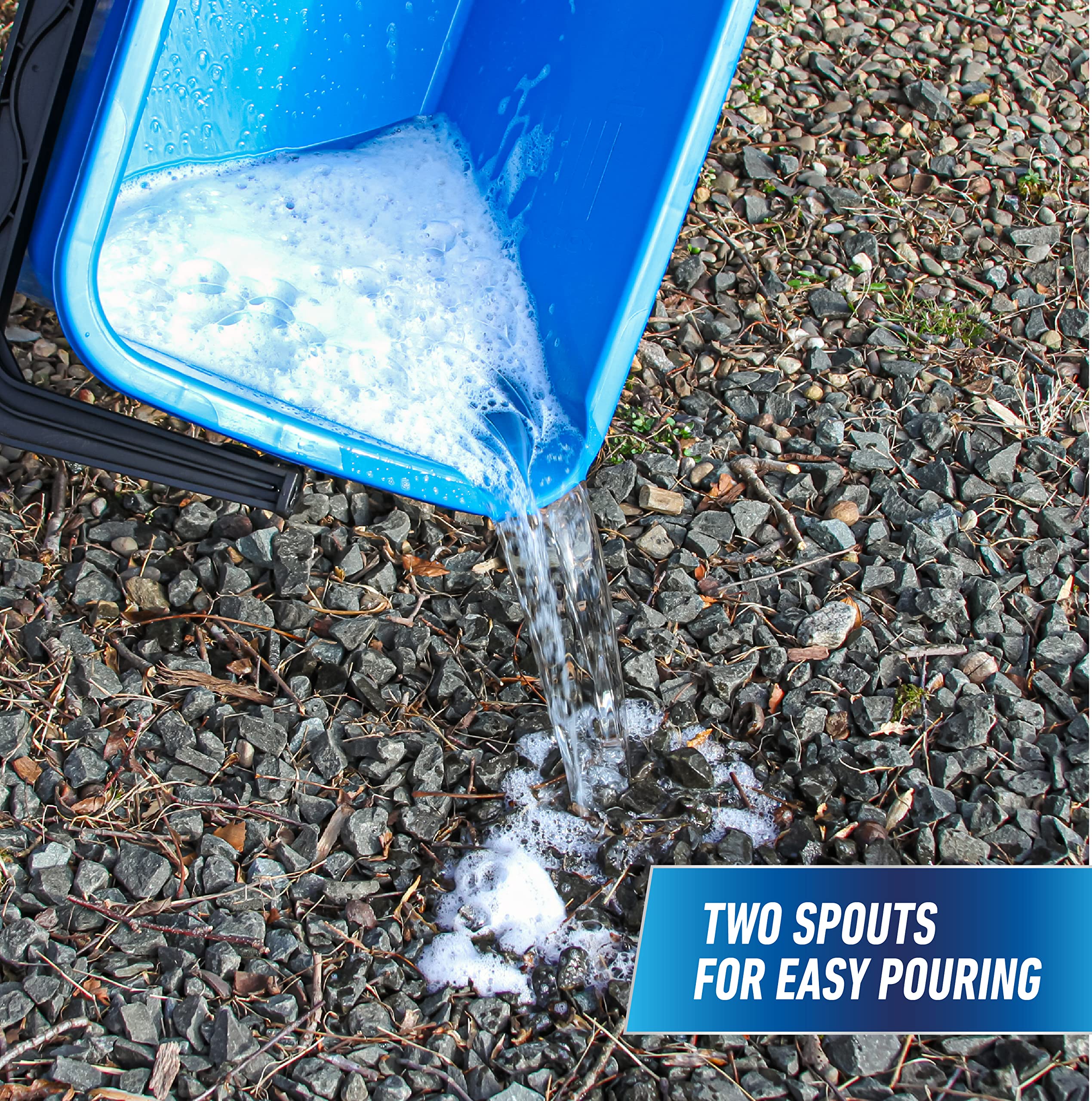 Unger Professional 3 Gallon Bucket – Compact Cleaning Bucket, Comfort-Grip Handle, 2 Pour Spouts, Portable Cleaning Supplies, Plastic Mop Bucket for Floor, Window & Household Cleaning - Image 6