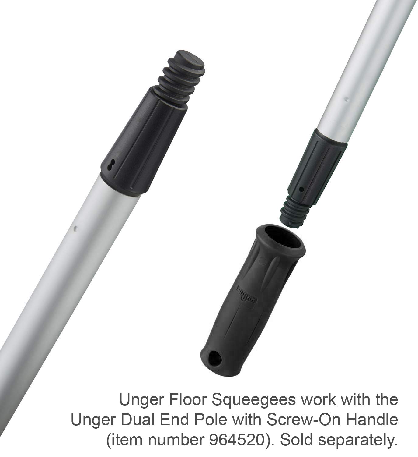 Unger Professional AquaDozer 36” MAX Smooth Surface Curved Floor Squeegee, Flood Cleanup Scrubber for Concrete and Asphalt, Cleaning Tool with Rounded Hood, Pushes 2 Times More Water and Debris - Image 4