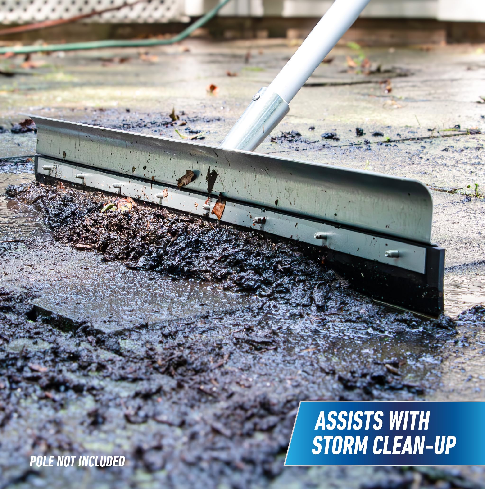 Unger Professional AquaDozer MAX 24” Smooth Surface Straight Floor Squeegee, Flood Cleanup Scrubber for Floors and Asphalt, Cleaning Tool to Easily Move Water and Debris - Image 5