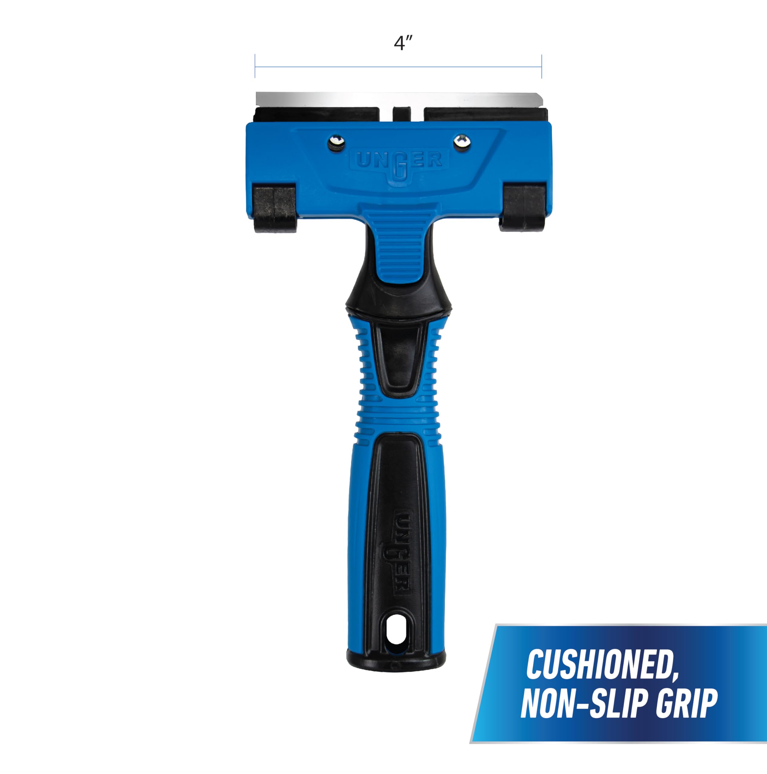Unger Professional Connect and Clean 4" All-Purpose Scraper, Window, Glass, and Floor Scraping Tool Supplies, Adhesive Removal, Gum, Stickers, Paint Removal, Dual-Sided Blade - Image 12