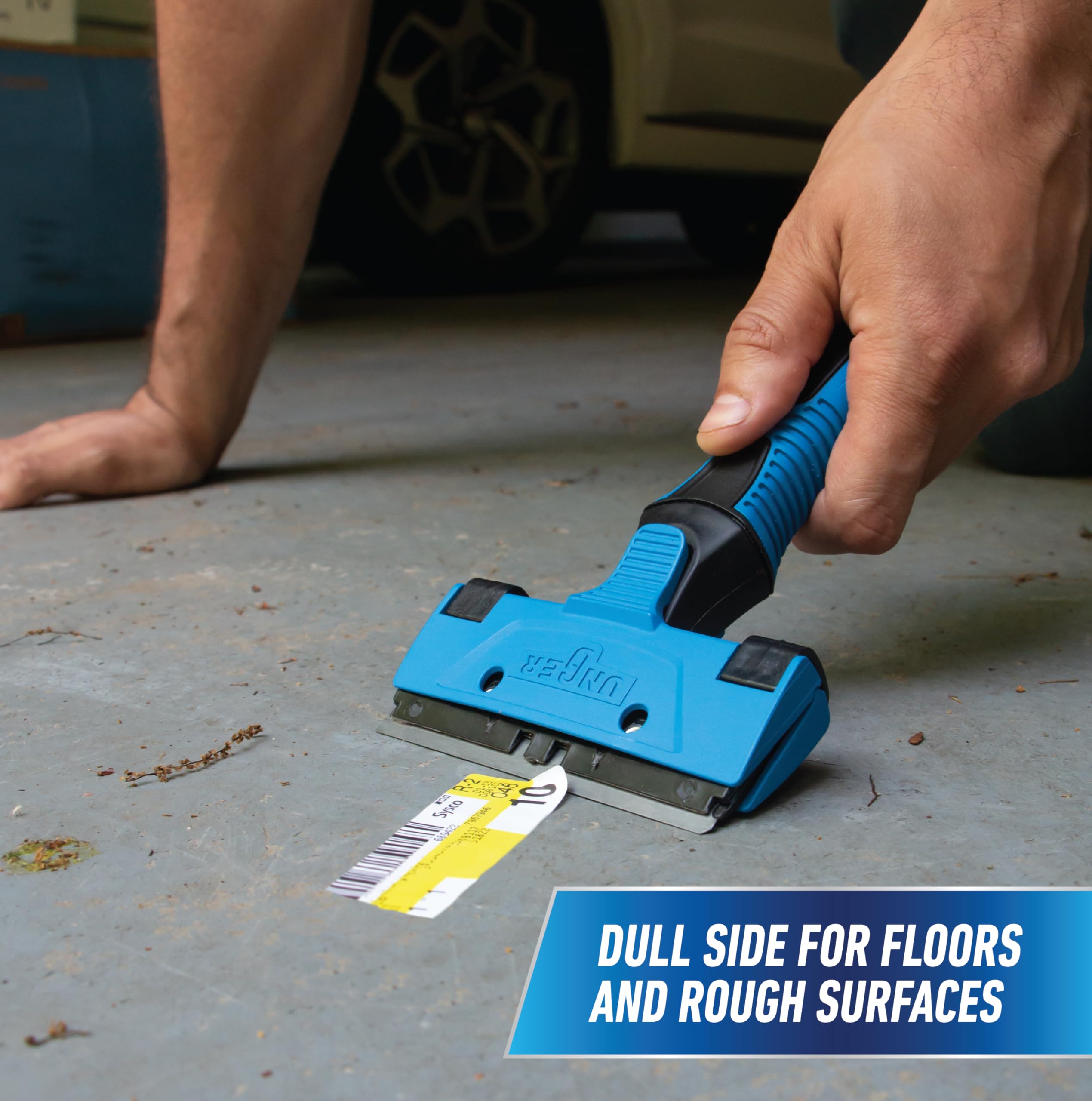 Unger Professional Connect and Clean 4" All-Purpose Scraper, Window, Glass, and Floor Scraping Tool Supplies, Adhesive Removal, Gum, Stickers, Paint Removal, Dual-Sided Blade - Image 5