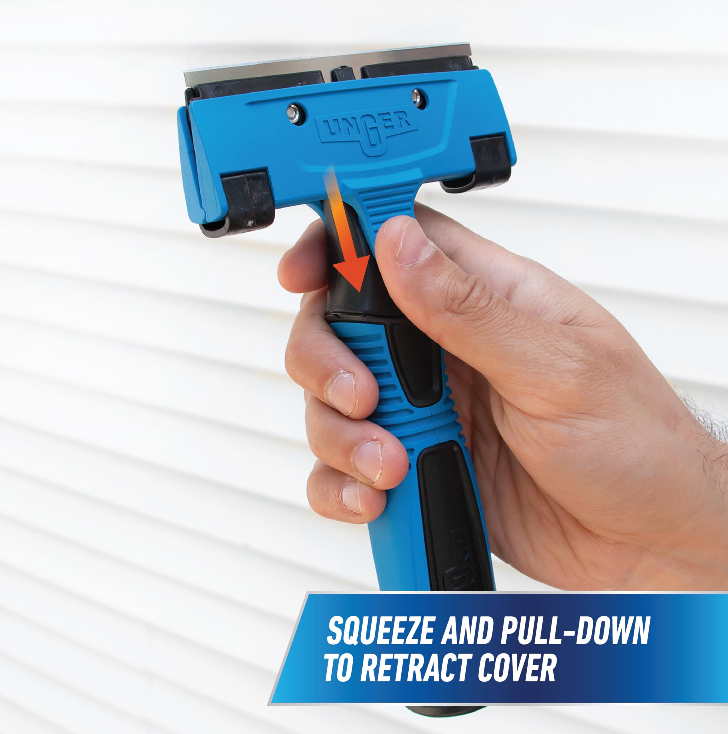 Unger Professional Connect and Clean 4" All-Purpose Scraper, Window, Glass, and Floor Scraping Tool Supplies, Adhesive Removal, Gum, Stickers, Paint Removal, Dual-Sided Blade - Image 6