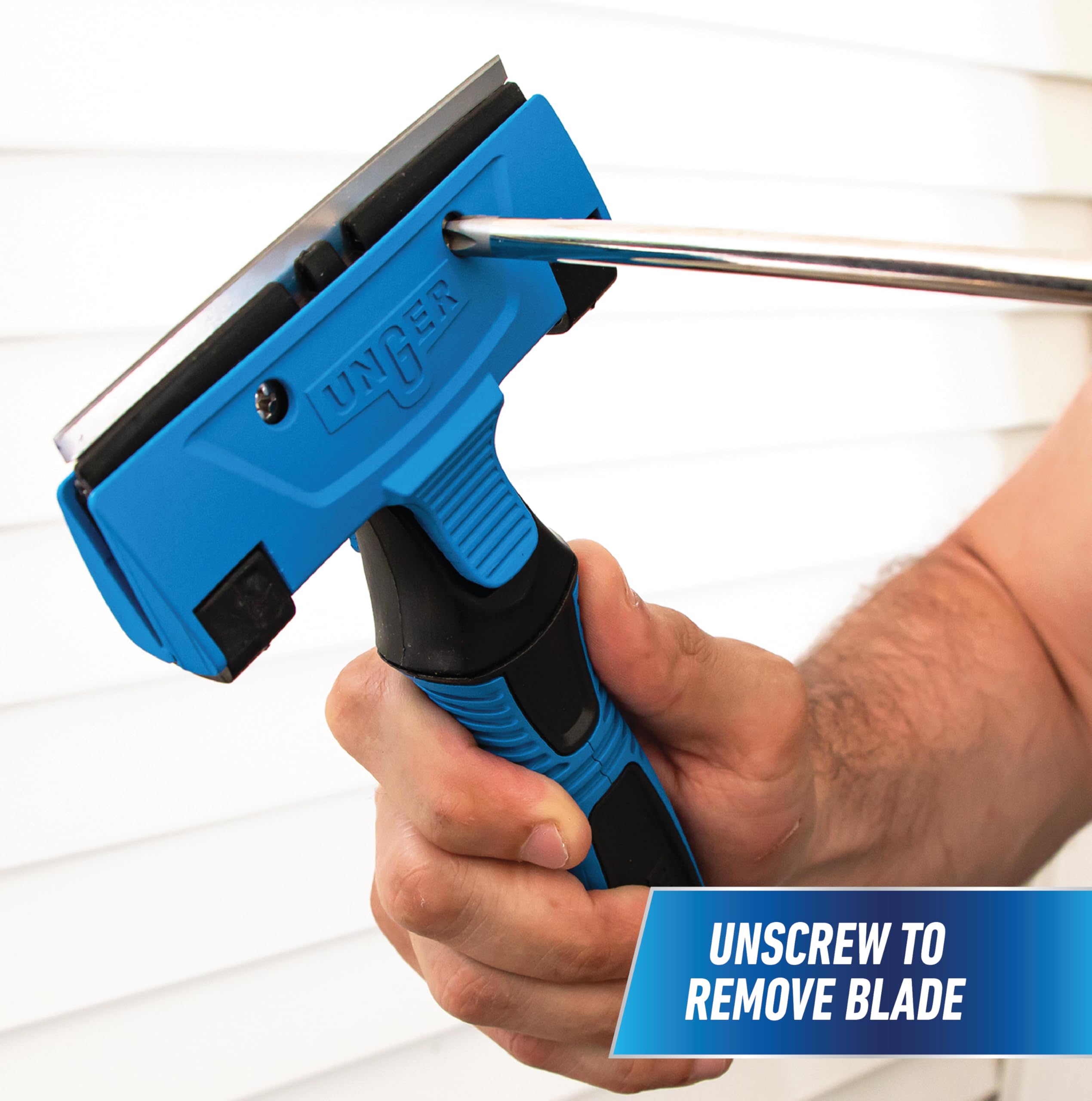 Unger Professional Connect and Clean 4" All-Purpose Scraper, Window, Glass, and Floor Scraping Tool Supplies, Adhesive Removal, Gum, Stickers, Paint Removal, Dual-Sided Blade - Image 7