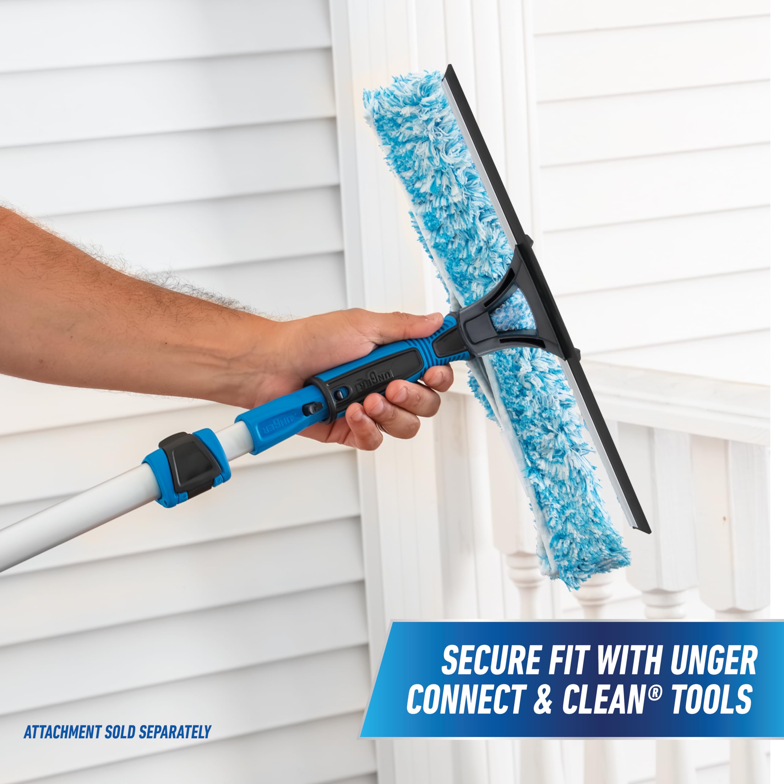 Unger Professional Connect & Clean 3’-6’ Aluminum Telescopic Extension Pole with Locking Cone & Quick-Flip Clamp – Compatible with Cleaning Tool Attachments, Window Cleaning & Dusting Tool - Image 8