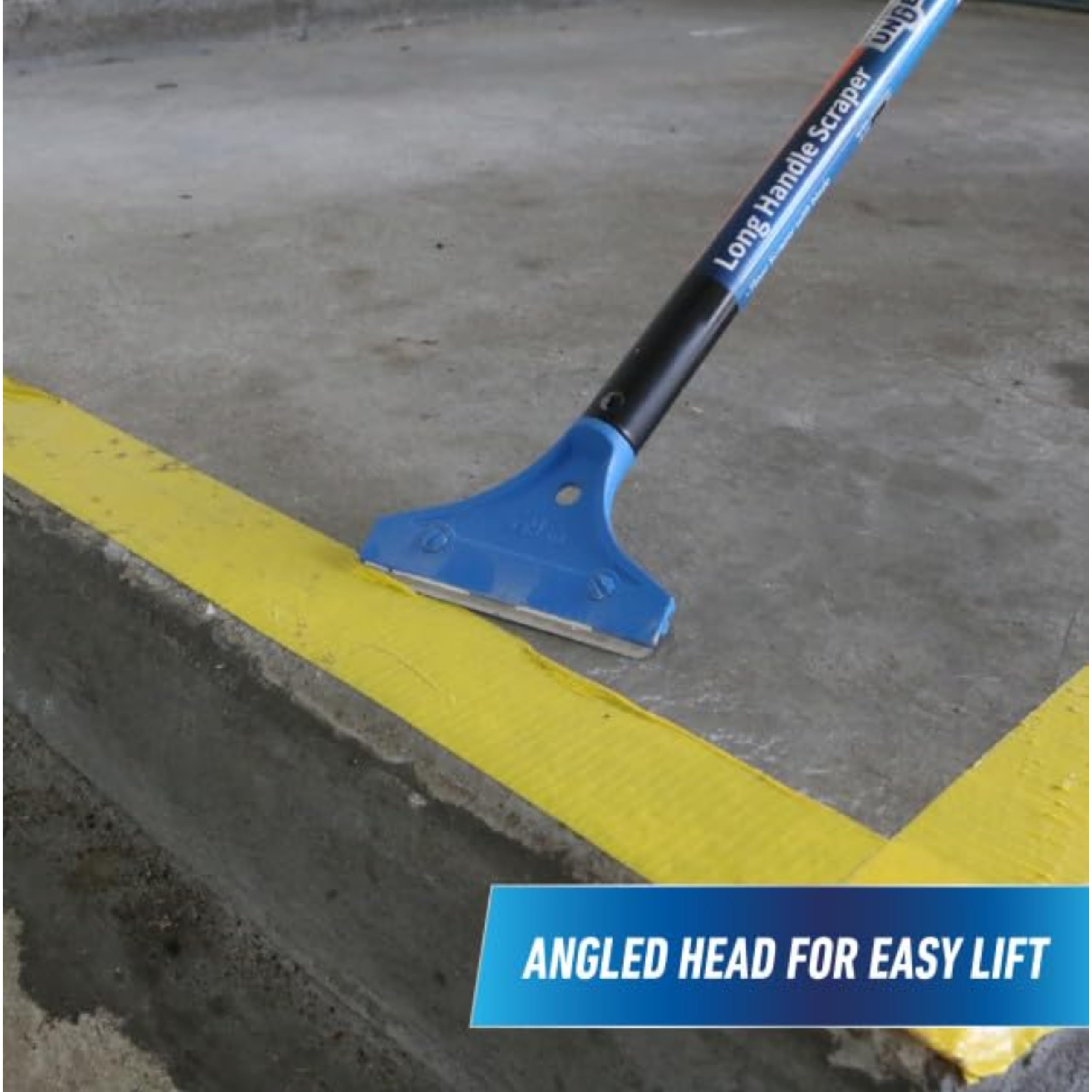Unger Professional Long Handle Floor Scraper Tool with 4ft (48”) Handle, Reversible Blade Tool for Cleaning Concrete, Linoleum Flooring, Vinyl, Tile, High-Gloss, Marble - Image 7