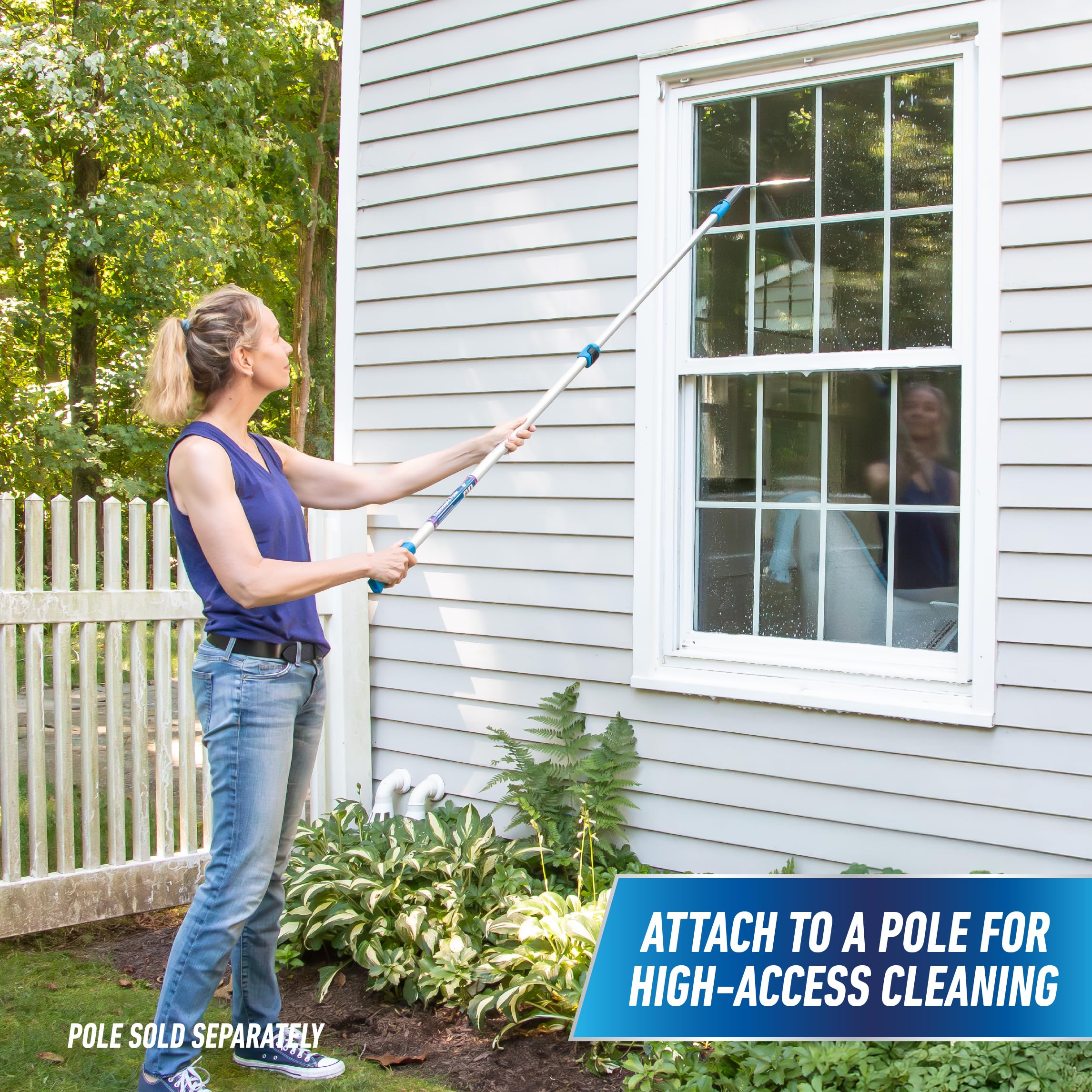 Unger Professional Stainless Steel Heavy-Duty Squeegee, 12", Silver - Image 7