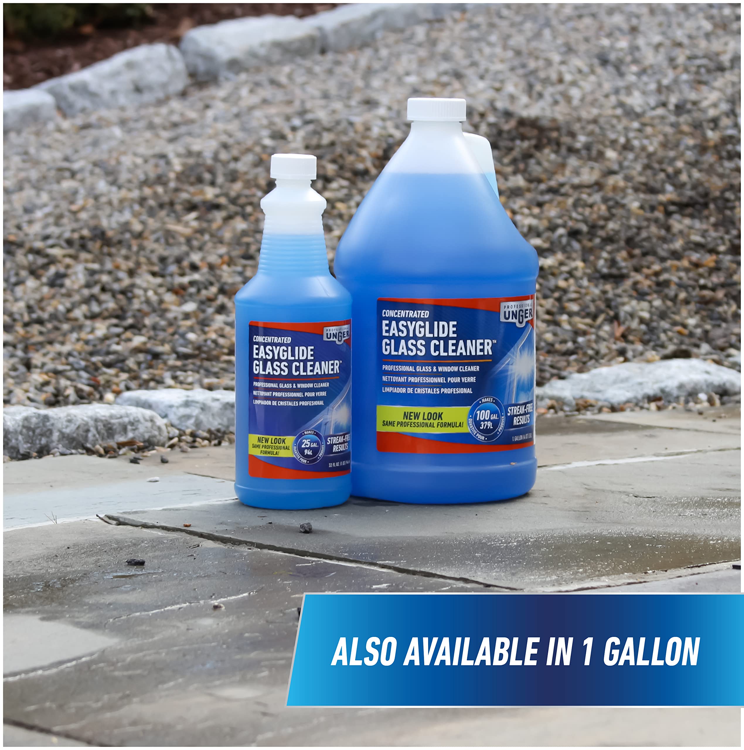 Unger Professional Streak-Free EasyGlide Glass Cleaner Concentrate, 32 oz – Ammonia-Free, Makes 25 Gallons of Solution , Safe for Tinted Windows, LOW-E Glass, Windshields & Mirrors - Image 8